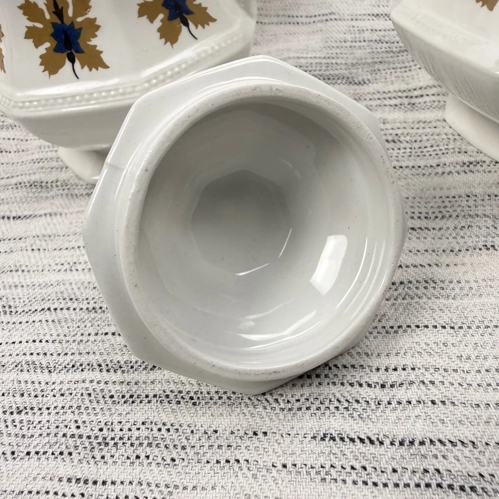 Johnson Brothers Jacobean Cream & Sugar‎ Set White Ironstone Floral Boho Cottage